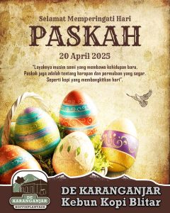 Selamat Hari Paskah 2025 Semoga membawa harapan baru kasih yang tulus dan damai sejahtera dalam hati kita semua. Dekaranganjar OurHistoryandCoffee Paskah2025 WisataBlitar